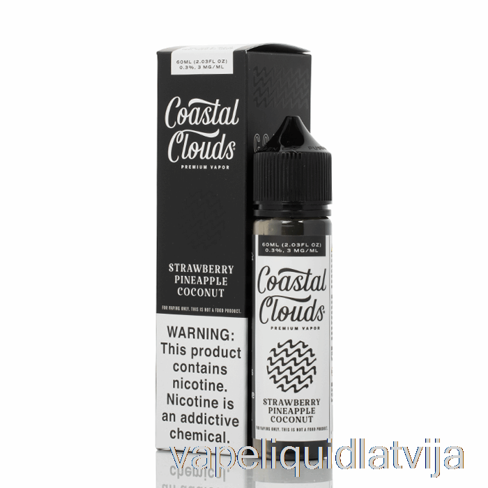 Zemeņu Ananāsu Kokosrieksts - Piekrastes Mākoņi Co. - 60 Ml 3 Mg Vape šķidruma